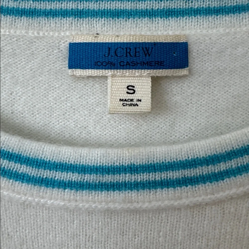 J.Crew 100% Cashmere Embroidered Tennis Top Size: S